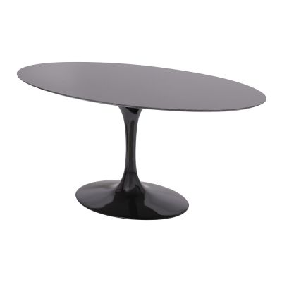 Mesa Saarinen Tulipa Jantar Oval (90X160x73cm) Preto Sao Gabriel