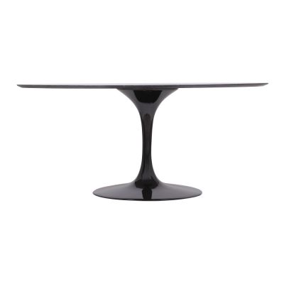 Mesa Saarinen Tulipa Jantar Oval (90X160x73cm) Preto Sao Gabriel