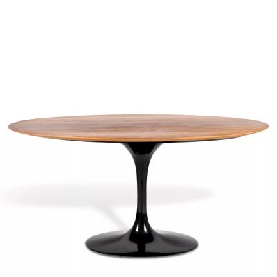 Mesa Saarinen Tulipa Jantar Oval (90X160x73cm) Tampo Madeira Freij