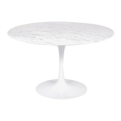 Mesa Saarinen Tulipa Jantar Redonda 90cm Carrara Venatino