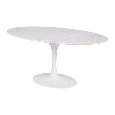 Mesa Saarinen Tulipa Jantar Oval (100X180x73cm) Carrara Venatino