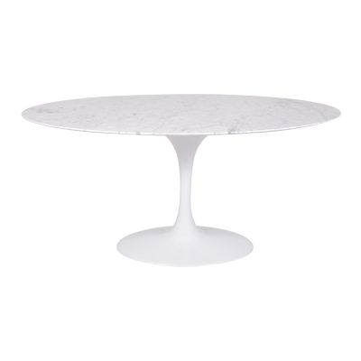 Mesa Saarinen Tulipa Jantar Oval (100X180x73cm) Carrara Venatino