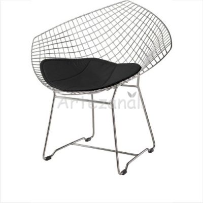 Poltrona Bertoia Diamante (Ao Cromado)