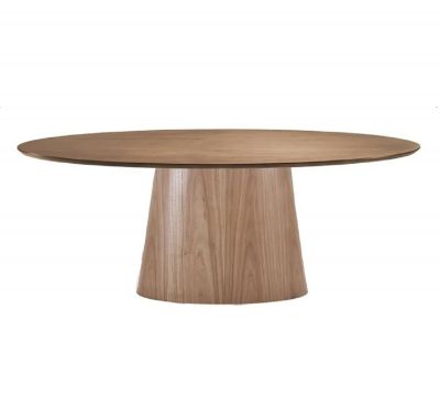 Mesa Jantar Cone de 4 a 6 Cadeiras Madeira Imbuia Oval 90x160cm Imbuia