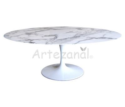 Mesa Saarinen Tulipa Jantar Oval (122X235x73cm) Mrmores e Madeira