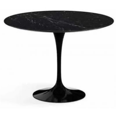 MESA SAARINEN TULIPA JANTAR OVAL (90X160x73cm) MRMORES E MADEIRA