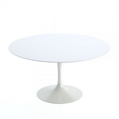 MESA SAARINEN TULIPA JANTAR OVAL (90X160x73cm) MRMORES E MADEIRA