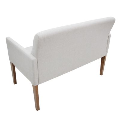 Poltrona 2 lugares Slimline em Linho com Capa de Sarja removvel e almofada decorativa