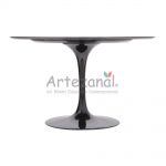 Mesa Saarinen Tulipa Jantar Redonda 124cm Preto Sao Gabriel