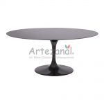 Mesa Saarinen Tulipa Jantar Oval (90X160x73cm) Preto Sao Gabriel