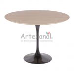 Mesa Saarinen Tulipa Jantar Redonda 137cm Tampo Madeira