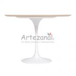 Mesa Saarinen Tulipa Jantar Redonda 137cm Tampo Madeira