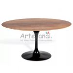 Mesa Saarinen Tulipa Jantar Oval (90X160x73cm) Tampo Madeira Freij