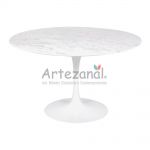 Mesa Saarinen Tulipa Jantar Redonda 90cm Carrara Venatino