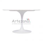 Mesa Saarinen Tulipa Jantar Redonda 90cm Carrara Venatino