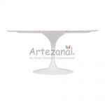 Mesa Saarinen Tulipa Jantar Oval (100X180x73cm) Carrara Venatino