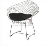 Poltrona Bertoia Diamante (Ao Cromado)