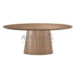 Mesa Jantar Cone de 4 a 6 Cadeiras Madeira Imbuia Oval 90x160cm Imbuia