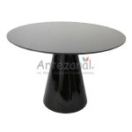 Mesa Jantar Cone para 6 cadeiras Sao Gabriel Redonda 124cm base Preta