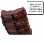 Poltrona Costela ATZ Massageadora com Puff Suede Fendi Imbuia Base Branca