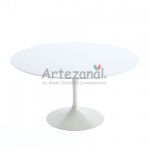 MESA SAARINEN TULIPA JANTAR OVAL (90X160x73cm) MRMORES E MADEIRA