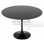 MESA SAARINEN TULIPA JANTAR OVAL (90X160x73cm) MRMORES E MADEIRA