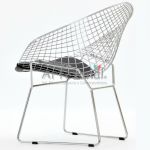 Poltrona Bertoia Diamante (Ao Cromado)